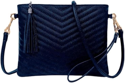 CYHTWSDJ Trendy Vegan Leather Shoulder Purses, Clutch Wallet with Wristlet Strap,Small tassel Crossbody Bags for Women...