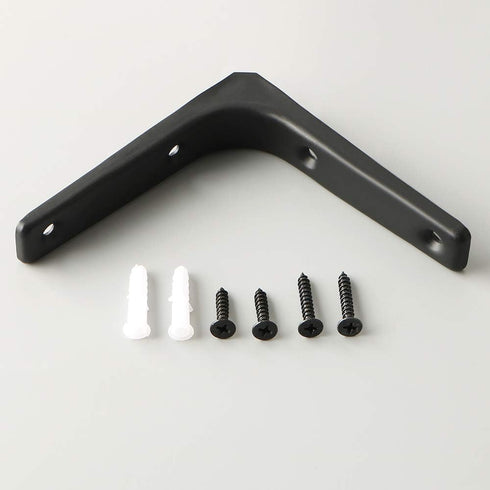 SAYAYO Black Shelf Bracket, 4 x 4 Inch Heavy Duty Iron Bracket Hanging Angle Brackets Shelf Support, 6 PCS...