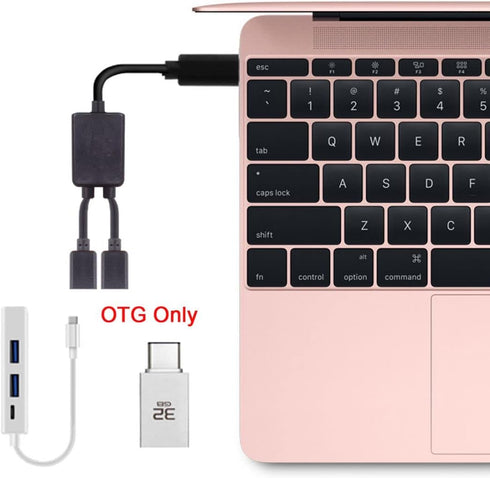 chenyang USB C OTG Cable,USB Type C 1 Male to 2 Female Dual Ports Hub Cable for Laptop PC & Mouse & Flash Disk...