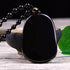 Natural Black Elegant Obsidian Carved Dragon Chakra Pendant Necklace Beads Chain for Lucky (gift box include)...