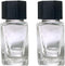 2 Pcs 20ml Clear Glass Jars Empty Refillable Ink Vials Containers with Black ABS Plastic Caps for Ink Liquid...
