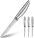Steak Knives, Steak Knife Set of 4, German Stainless Steel Steak Knife Serrated, Silver...