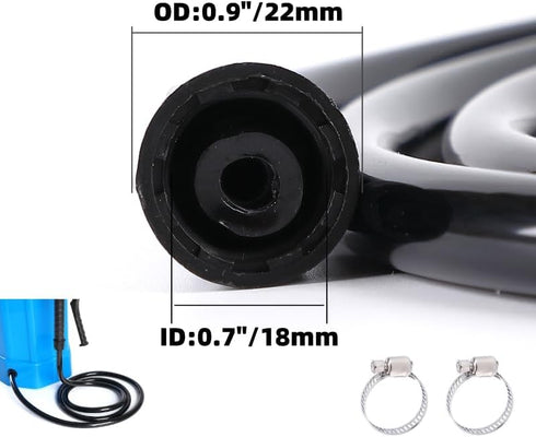 PVC Replacement Hose for Sprayers, Nylon Reinforced Replacement Hose with Fixing Nut for Garden Water Pump Outlet, Replacement Accessories for Gar...