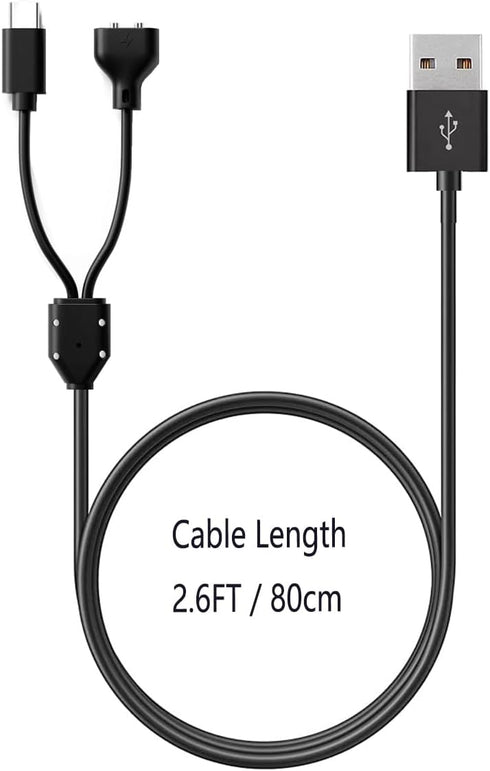 Charger Replacement Compatible for Delupet Dog Training Collar, Magnetic Charging Cable for Yawpet Shock Collar 2.6ft...