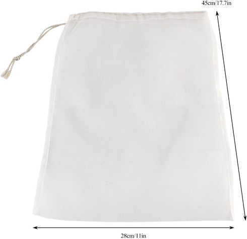 100 Mesh Food Grade Wine Filter Bag Reusable Home Brew Beer Making Extra Fine Extraction Sack Best for Straining Food Nut Milk Brewing Needs(28x45...