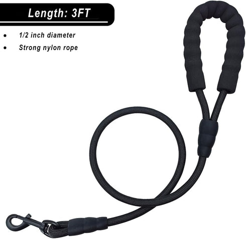 3FT/6FT/10FT Climbing Rope Leash for Dogs with Comfortable Padded Handle Classic Dog Leash for Medium Large Dogs...