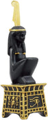 Ebros Gift Egyptian Goddess Maat Squatting On Pedestal with Ostrich Feather Statue 6" H Deity of Truth & Justice Figurine...