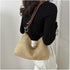 Women Small Faux Straw Bag Summer Beach Bag Woven Underarm Bag Hobo Bag Shoulder Bag Crossbody Purse Handbag 2 Pcs Set...