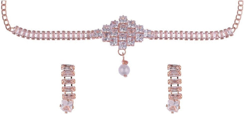 Efulgenz Crystal Bridal Jewelry Set for Women Rhinestone Austrian Crystal Choker Dangle Necklace Earrings Bridal Necklace and Earrings for Wedding...
