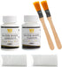 Gilding Adhesive Kit, Gold Leaf Glue Adhesive and Water Based Varnish for Craft Supplier, Resin Art, Furniture Decoration, Wall, Ceiling (2 Brushe...