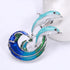 Jumping Dolphin Brooch Marine Animal Pin Coat Accessories Cute Enamel Rhinestone Collar Lapel Pins Blue Dolphin Ocean Sea Animal Corsage Clothes S...
