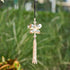 Crystal Butterfly Car Rear View Mirror Accessories Lucky Car Hanging Ornament (Champagne)...