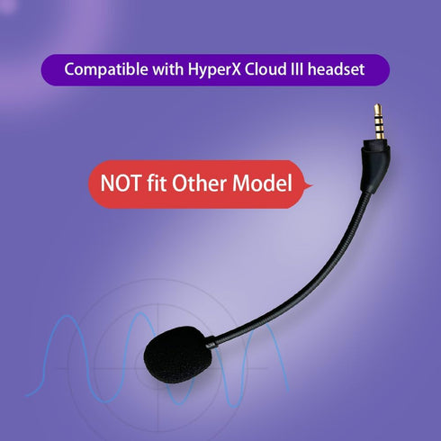 Replacement Mic Compatible with HyperX Cloud 3 Headsets, Microphone Replacement Compatible with Hyper x Cloud III Headphones...