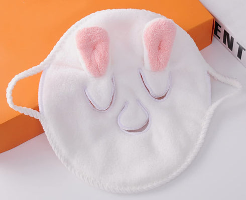 Reusable Face Towel Mask, 2 Pieces Anti Aging Facial Steamer Towel Sheet Moisturizing Skincare Mask with Facial Spa Headband for Women Girls (PACK...