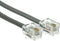 1ft RJ11 6P/4C Straight Telephone Cord (Data), Modular Plug, Silver Satin, 10pk...