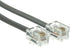 1ft RJ11 6P/4C Straight Telephone Cord (Data), Modular Plug, Silver Satin, 10pk...