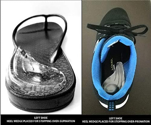 Heel Wedge for Over-Supination/Over-Pronation Re-Usable Adhesive Soul Insole...
