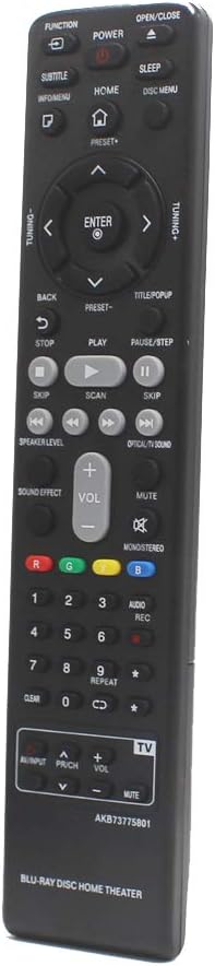 AKB73775801 Replacement Remote for LG blu-ray Home Theater BH5140 BH5140S S54S1-S S54T1-W BH5440P S54T1-S S54T1-C BH5540T BH5140SF0 LHB655 S65T1-S...