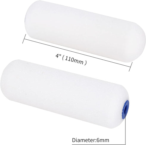 Mister Rui Foam Paint Roller, 4 Inch Paint Roller 10 Pack, Small Paint Roller, Foam Paint Roller 4 Inch, Small Foam Paint Roller High Density, 4 I...