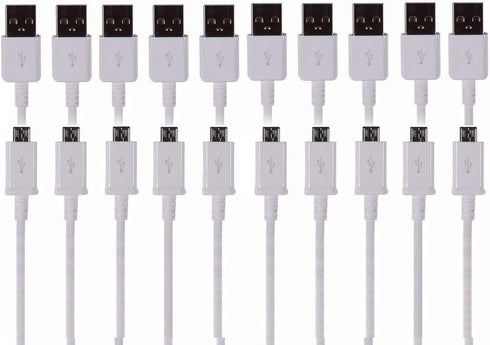 Pack of 10 Quick Charge Micro USB Cable Rapid Charging Sync Cord Fast Charger for Samsung Galaxy S7 Edge S6 S4 J8 J7 Prime Pro Note 5 4 2 LG V10 G...