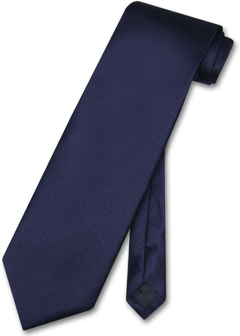 Vesuvio Napoli NeckTie Solid NAVY BLUE Color Men's Neck Tie...