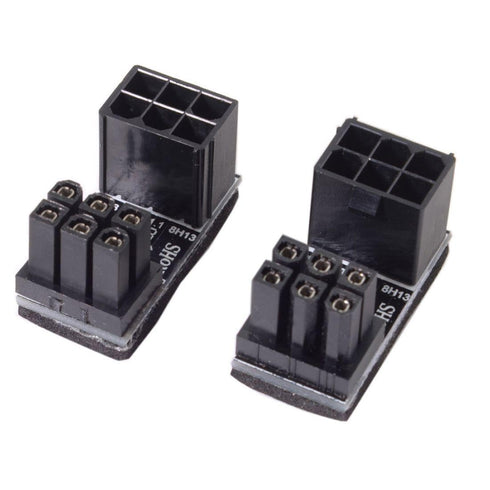 chenyang 2 Pack ATX 6Pin 180 Degree Angled Power Connector Adapter for GPU Graphics Card...