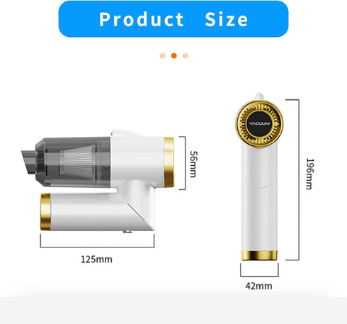 Handheld Vacuum Cordless, 9000Pa Strong Suction, 90°Foldable Mini Portable Vacuum Cleaner, Rechargeable and Lightweight Hand Vacuum with LED Light...