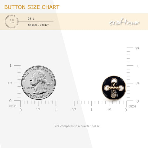 Copper Knot Enamel Sewing Shank Buttons 20 Pcs - 18mm, 23/32"...