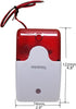 DC9 to 12V Wired Strobe Siren Red Light Sound Flash Buzzer Siren Home Security Alarm System Electric Security Siren 110dB@12V DC...