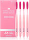 Intensive Whitening Toothbrush 4 Count - Extra-Large Toothbrushes for Adults, Plaque Remover for Teeth, 9Mils High Strength Soft Bristle Toothbrus...