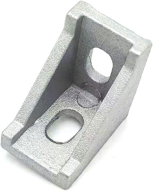 Zeberoxyz 20PCS 2028 Corner Bracket Silver Right Angle 20Series 2 Hole Aluminum Brackets for Slot 6mm Aluminum Extrusion Profile Accessories (20pc...