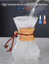 Pour Over Coffee Maker With Wood Sleeve?13.5oz/400mlPour Over Coffee Dripper,Pour Over Coffee Maker Set With Cork Stopper (13.5oz/400ml)...