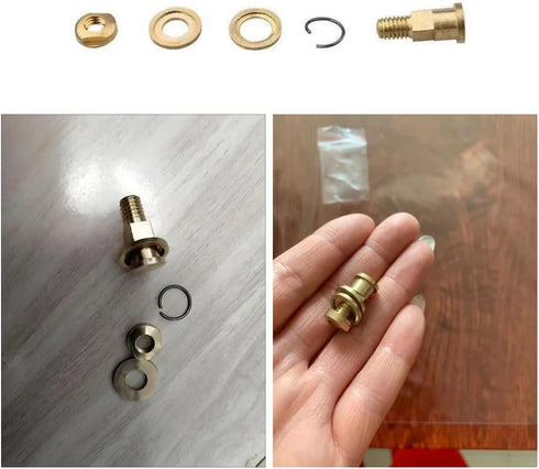 3 Pack Sewing Scissors Screw Replacement Ajustment Clip Copper Center Axis Tension Screws Suitable for 8/9 inch Garment Costume Tailor Scissor She...