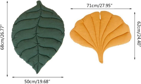 MOJUN Leaf Shaped Pet Mat for Dog Cat, Double Sided Design Cat Puppy Bed Cushion, Super Soft Cotton Portable Camping Sleeping Mat for Cats and Sma...