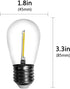 25-Pack S14 LED Bulb String Light Bulbs 7 Watt Equivalent Equivalent Daylight White 6000K 0.65W E26 LED Edison Replacement Light Bulbs for Indoor ...