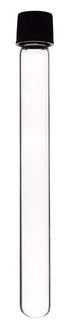 EISCO 12PK Test Tubes, 20ml - Bakelite Screw Cap with Rubber Liner - Borosilicate 3.3 Glass - 5.9" x 0.6" - Round Bottom - Leak Proof...
