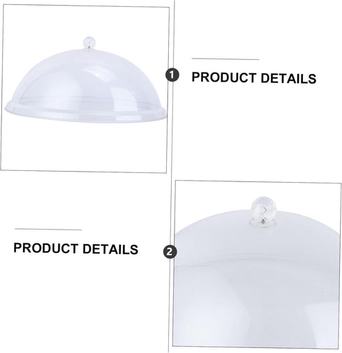 Cabilock Acrylic Food Cover 8 Inches Round Cake Dome Cover Bell Jar Acrylic Display Dome Cloche Clear Food Snack Display Cover for Cake Dessert Su...