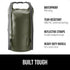 Gorilla Gear Heavy Duty 100% Waterproof IPX 6 Dry Bag, Tear and Puncture Resistant Bags for Kayaking Boating Hiking Camping Swimming Water Sports,...