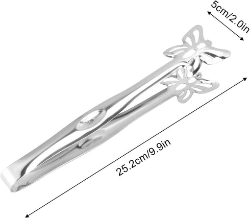Stainless Steel Buffet Tongs, Food Tongs Food Grade Thickened Hollow Out Buffet Serving Tongs Grill Food Tongs for Cooking, Grilling (Butterfly To...