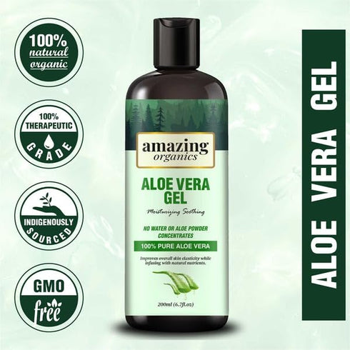 Aloe Vera Gel for Face & Body - Soothing and Hydrating, Natural Skincare Solution...