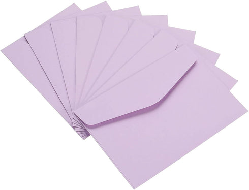 PATIKIL Mini Envelopes, 60 Pack 4.5 x 3.2 Inch Paper Blank Small Items Storage Business Card Holder for Greeting Note Party, Light Purple...