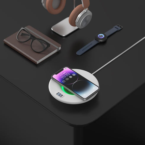 Wireless Charger, 5-15W Fast Charging Pad with?Compatible with iPhone 14 13 12 Series, Samsung Galaxy Series (NO AC Adapter) (White)...