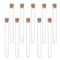 10Pcs Clear Plastic Test Tubes with Cork Stoppers, 15x150mm 13ml, Good Seal for Jewelry Seed Beads Powder Spice Liquid Storage, Lab Use or Decorat...