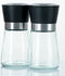 Pepper Grinder Set of 2 - Pepper Mill & Salt Mill with Adjustable Coarseness - Glass Spice Shakers - Easy Clean Ceramic Grinders Salt Shaker with ...