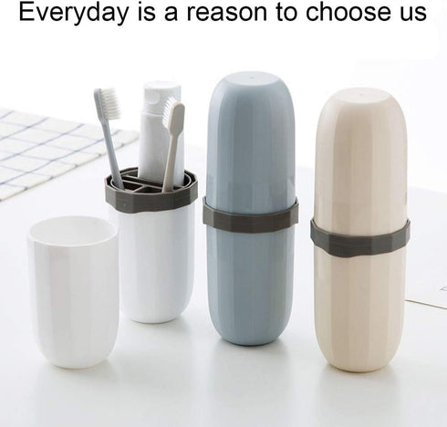 Portable Travel Toothbrush Case,3 in 1 Toothpaste Travel Case Holder Hard Plastic Tooth Brush Container Toothbrush Storage Box for Travel,Business...