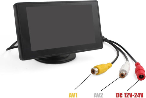 BW 4.3 inch TFT LCD Digital Car Rear View Monitor with 360 Swivel Stand for Vehicle Backup Cameras...