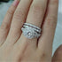Fashion Ring Set Three-in-One Round Wedding Bands Set Engagement Rings 925 Silver Ring Cubic Zirconia CZ Promise Eternity Band for Women Size 6-10...