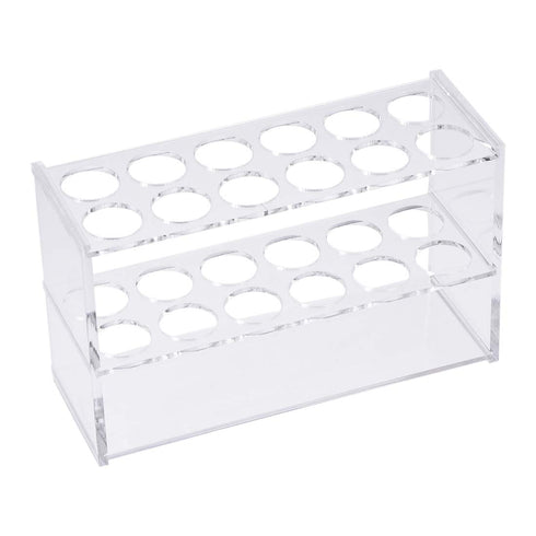 uxcell Acrylic Test Tube Holder Lab Stand Rack 2x6 Wells for Centrifuge Tubes Clear...