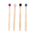 Scraper Bamboo Brush for Adults Toothbrush Oral Deep Cleaning 4pcs (White Blue Black Violet)...