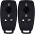 Lcyam Silicone Remote Key Fob Covers Smooth Soft Rubber Case Fits for Mercedes-Benz A220 E63S AMG E-Class GLE 350 4MATIC 2019 2020 2021 (Black Bla...